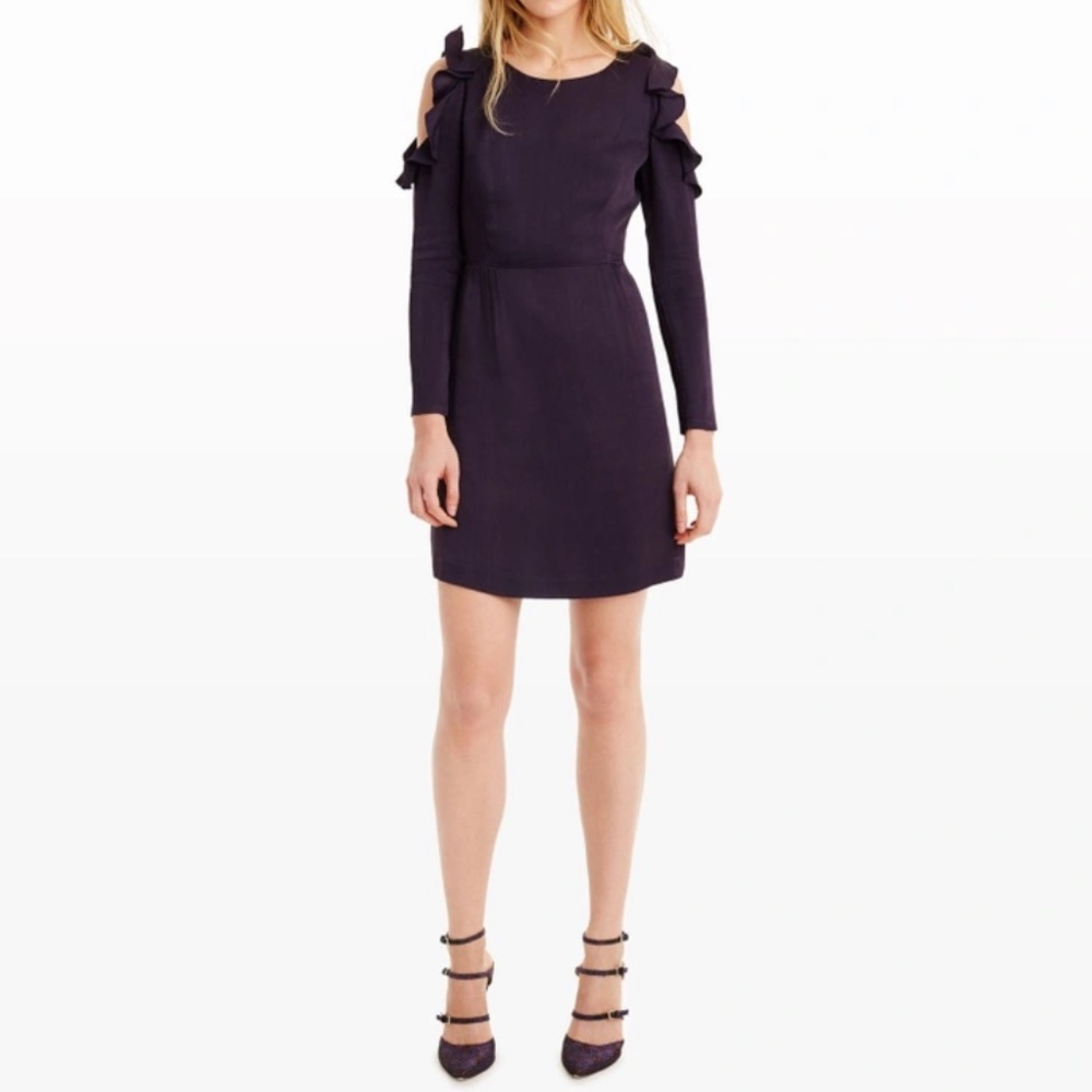 Club Monaco Cold Shoulder Ruffle Dress - Picture 3 of 9